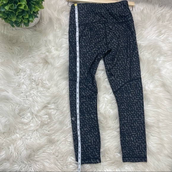 Lululemon All Sport Crop Legging Heathered Net Pop Black Multi Luxtreme - Picture 5 of 9